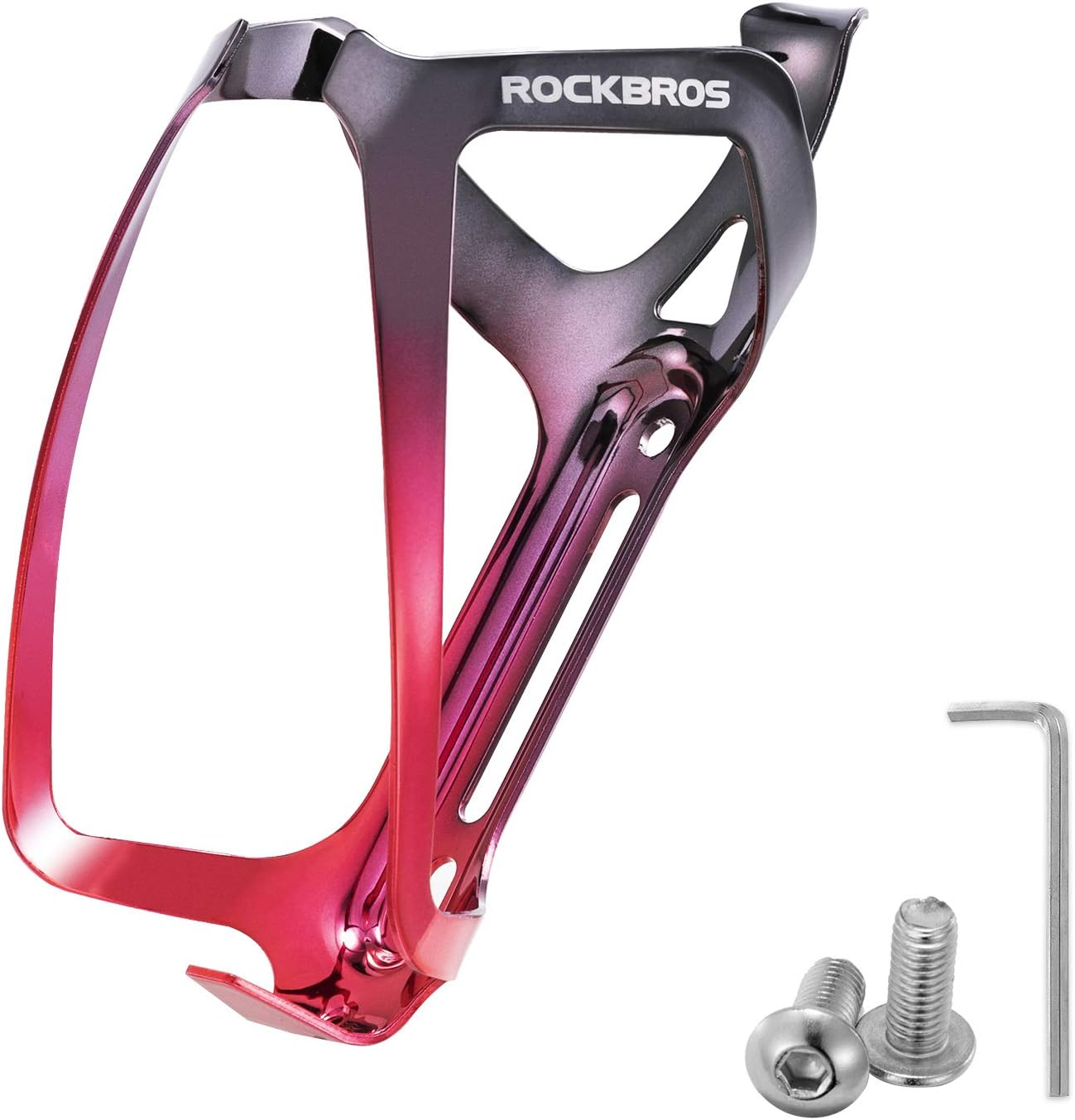 ROCKBROS Bike Water Bottle Holder - Lightweight Aluminum Bike Water Bottle Cage Brackets Adjustable Bicycle Cup Holder for MTB Road Bike
