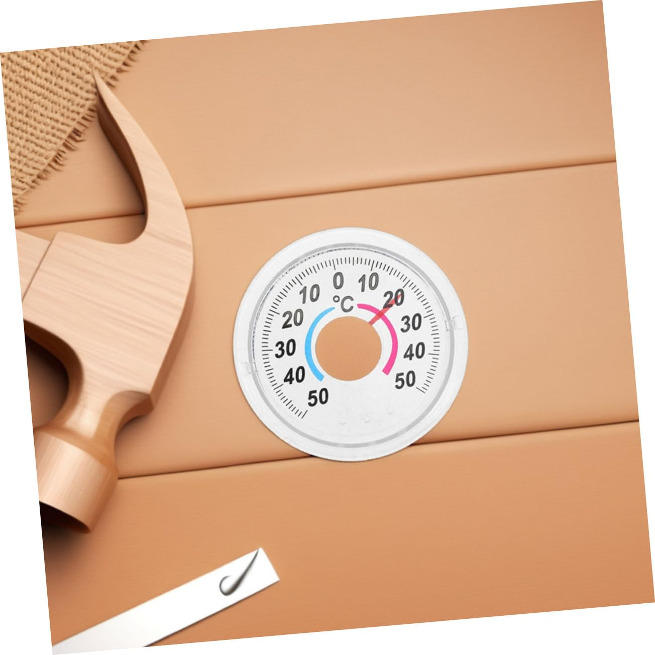 Indoor Outdoor Door Window Thermometer Analog Temperature Gauge Accurate round Plastic Housing for Home Monitoring image number 6