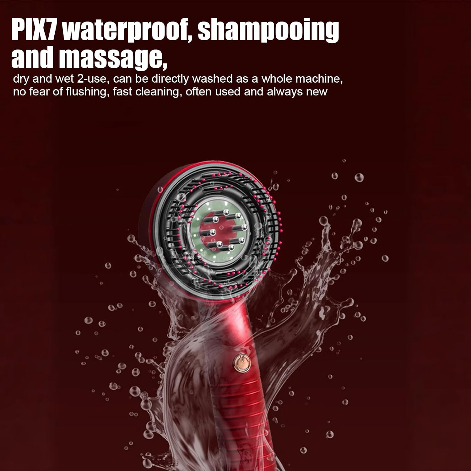 Rronnoy Scalp Massager | Electric Scalp Massager Brush | Comb Vibrating Waterproof Rechargeable Brush for Personal Care Beauty Home Travel Women Men