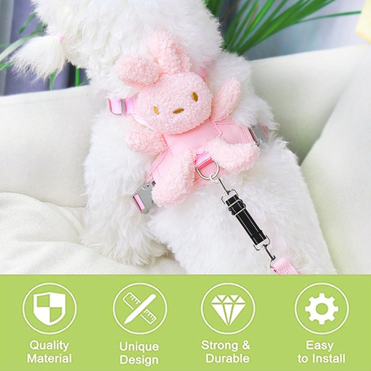 UFURMATE Dog Collar Clips, Adjustable Double Sided Collar Clasp, Leash Connector, Quick Release, 360 Degree Rotating Clips for Dog Walking, Camping, Hiking, Black, 2 image number 3