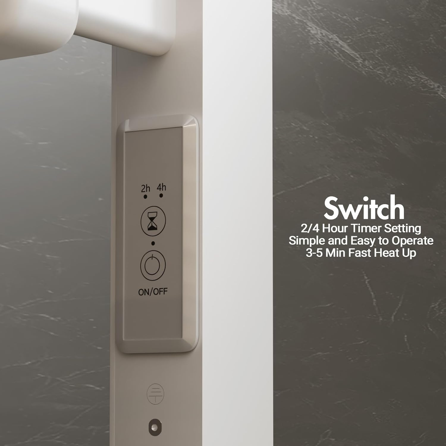 6 Bars Heated Towel Rail, Wall Mounted Towel Rack, Aluminium Electric Towel Warmer Dryer Rail Waterproof for Bathroom, Silver image number 1