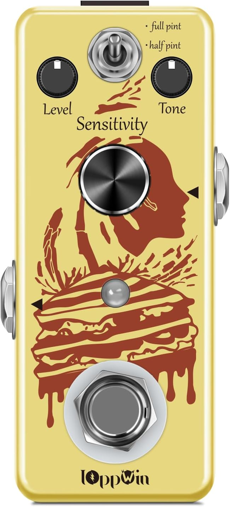 Ioppwin COMP Optical Compressor Pedal - Classic Smooth Dynamics Control, Preserves Transients, Metal Enclosure, True Bypass for Guitar/Bass image number 1