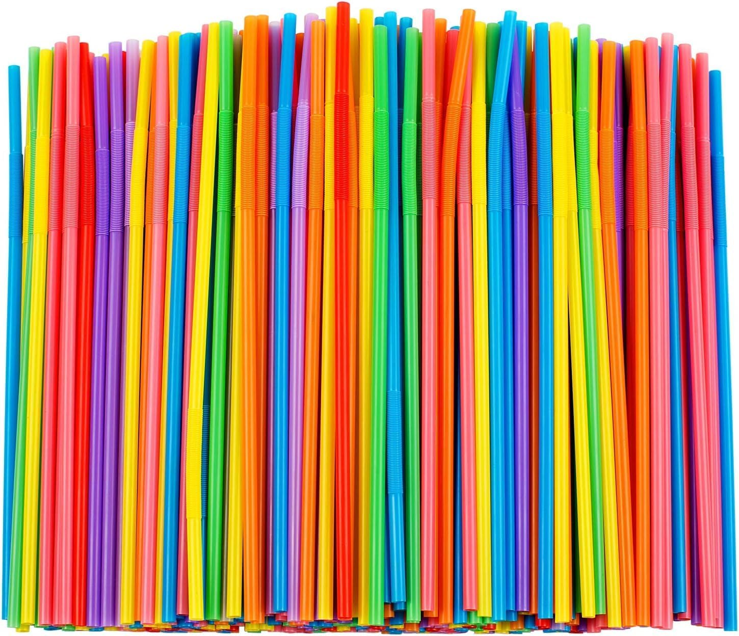 Reusable Drinking Straws, 21Cm Long, 150 Pack, Multicoloured, for Various Beverages (White-150Count) image number 5