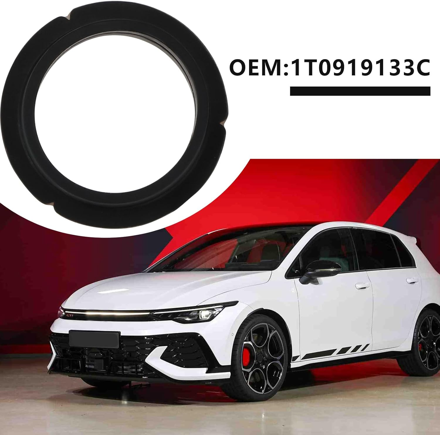 VGOL 4Pcs Car Parking Sensor Seal Rings Silicone Seal Rings 1T0919133C 9B9 Compatible with Audi Compatible with VW Compatible with Skoda Black image number 2