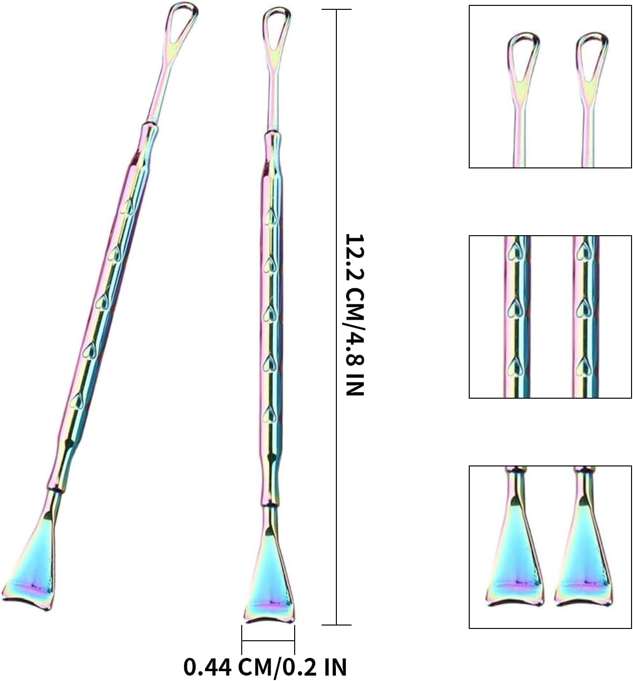 Kzvsiy 2-Piece Blackhead Removal Tool, Stainless Steel Pimple Extractor & Comedone Extractor for Face and Nose, Pore Scraper for Skin Care, Acne and Blackhead Treatment Suitable for Men Women image number 1
