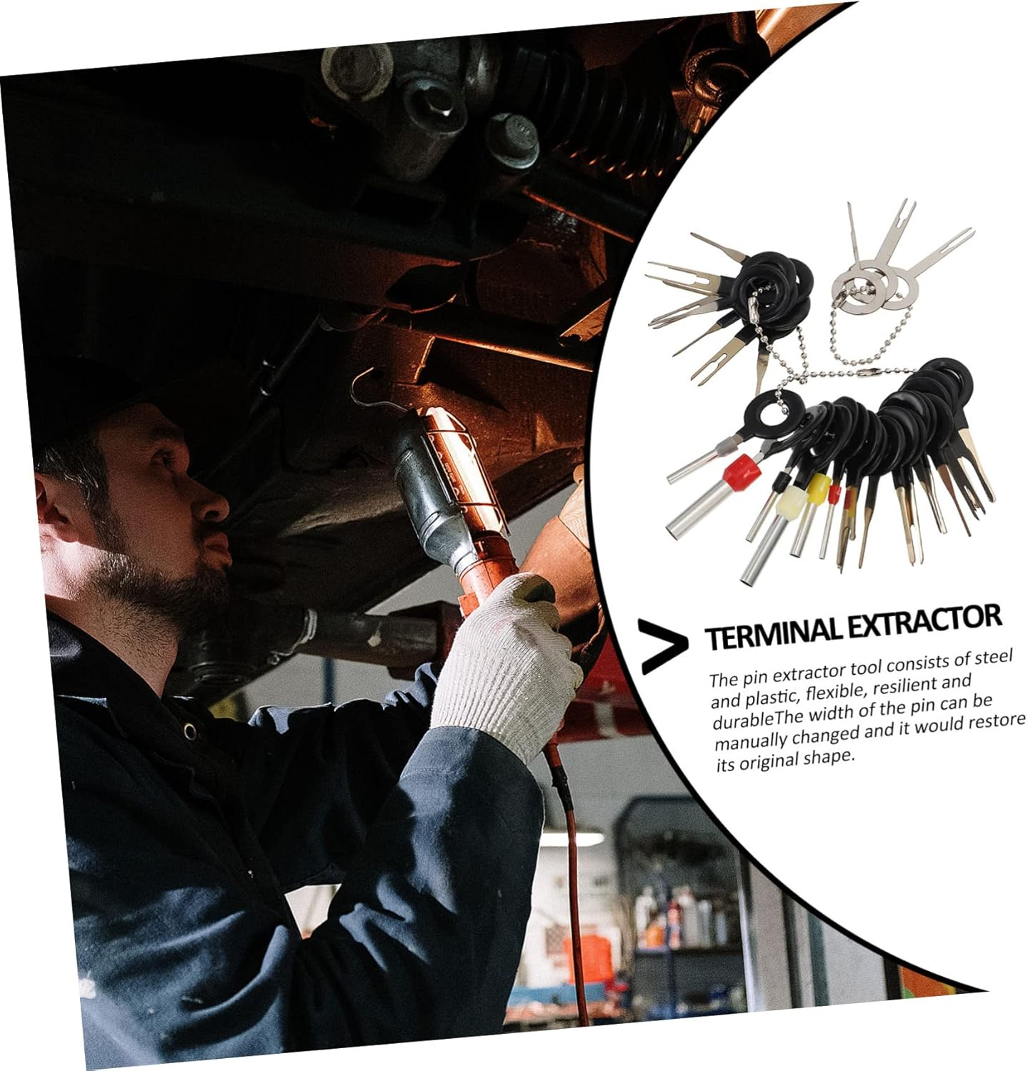 TOPPERFUN 73Pcs Terminal Tool Kit Terminal Puller Kit for Car Connector for Automotive Wire Stripper Use