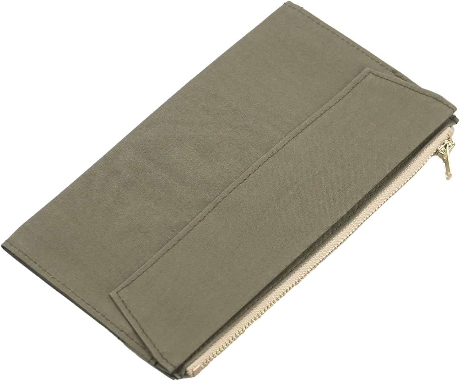 Dwpetzo Standard Travelers Notebook Wallet Insert Pocket with 2 Elastic Bands,1 Canvas Zipper Pouch Refill for TN Accessories Kit Card Holder Storage Bag File Folder Stationery