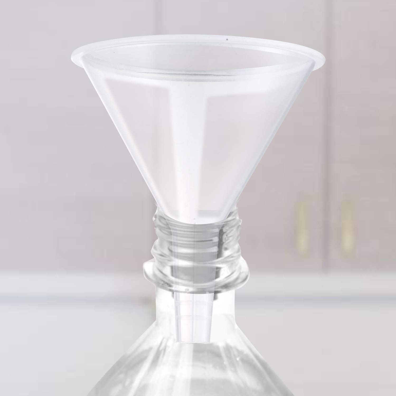 Plastic Funnel Set, 3 Pcs Lab PP Funnels, 100Mm X 1, 75Mm X 1, 50Mm X 1 (Pack of 3)