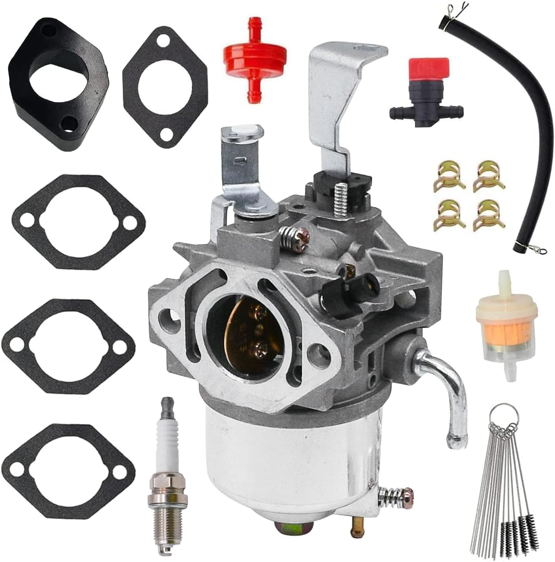 715668 Carburetor Fit for Briggs & Stratton BS 715670 715671 715668 Replace 185432-0614-E1 185432-0037-01 with Gaskets Kit image number 3
