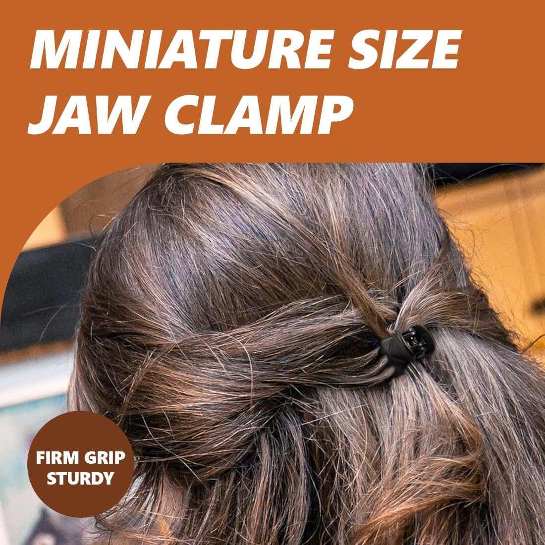 Pack of 36 Mini Hair Clips, Mini Plastic Hair Claw Clips, Non-Slip Handle, Small Jaw Clips for Girls and Women, Black, Tortoiseshell image number 5