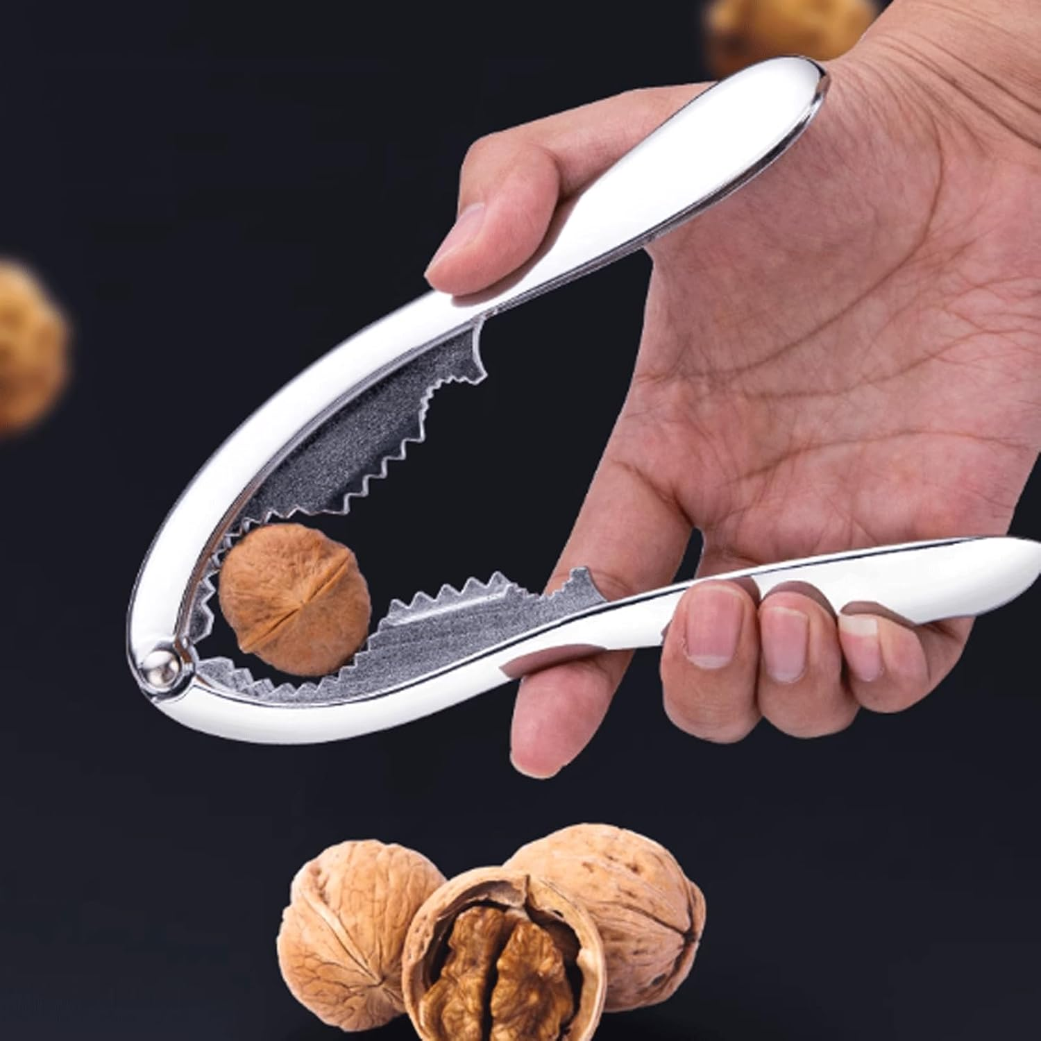 Zinc Alloy Nut Cracker Set Crab Cracker Tool with Good Grip Pecan Nut Cracker Opener Tool for Home Kitchen Gadget image number 1