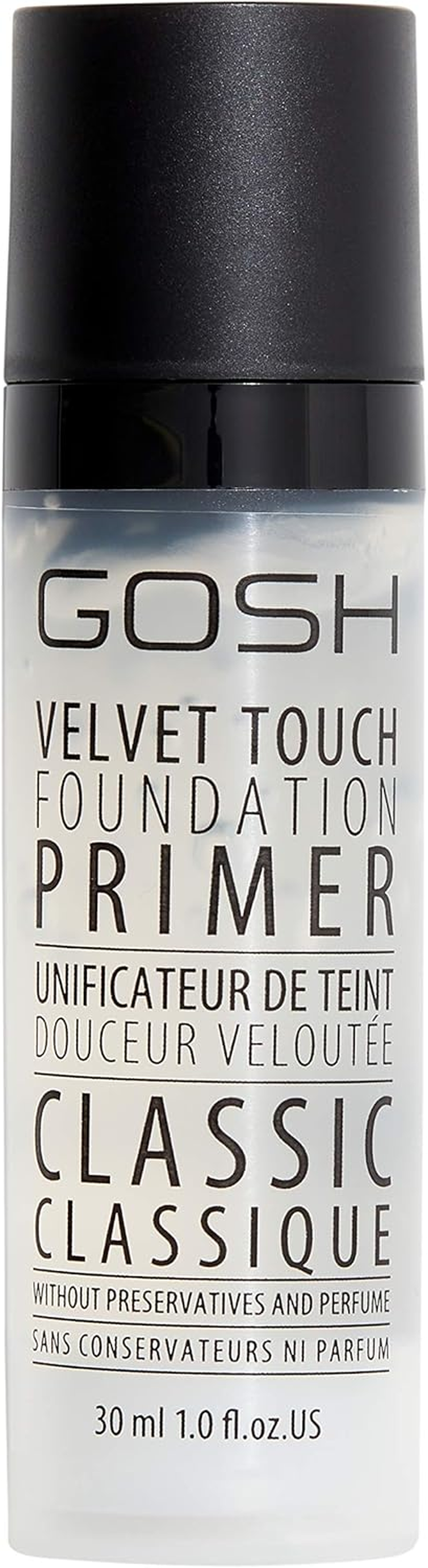 GOSH Velvet Touch Foundation Primer Classic | Nourishing Base for Your Makeup | for Even & Soft Skin for Uneven & Deep Pores | Colourless & Odourless | Vegan & Fragrance Free | 30 Ml image number 5