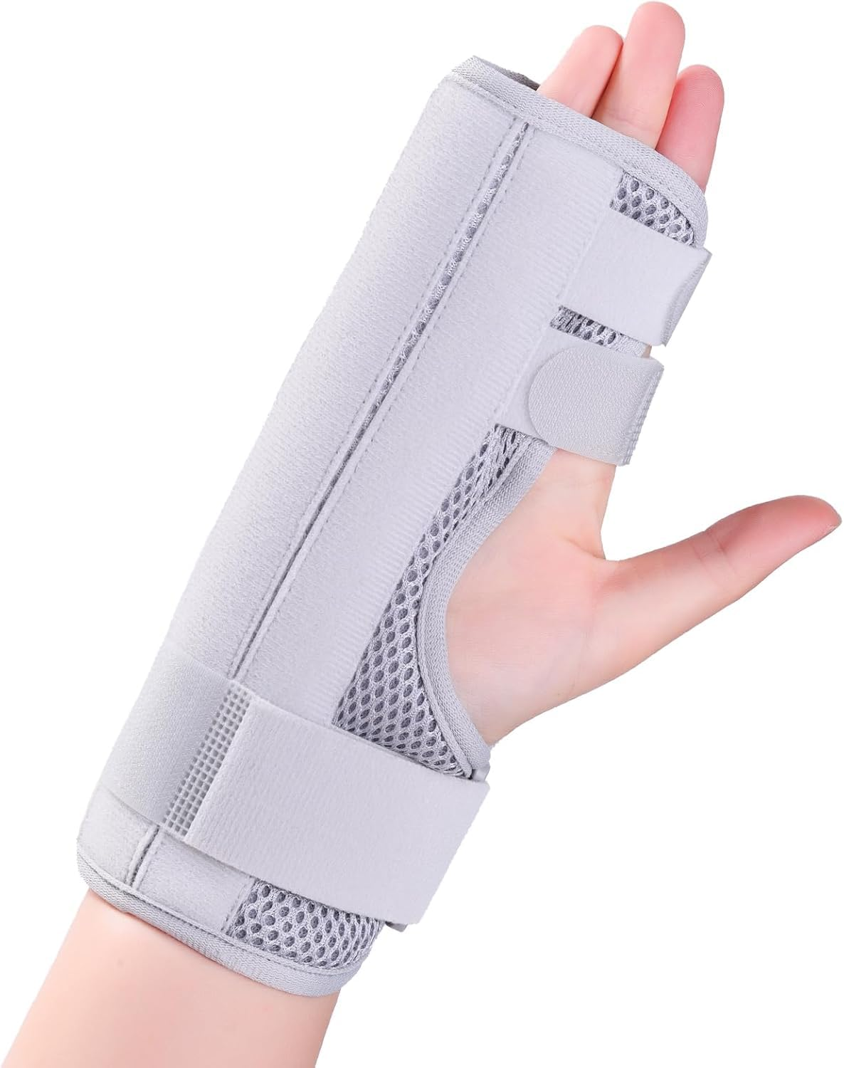 Trigger Finger Splint, Finger Brace Joint Stabilizer, Hand Brace with Finger Support, Middle Pinky Pointer Fingers Splint, Adjustable Hand and Wrist Support (L)