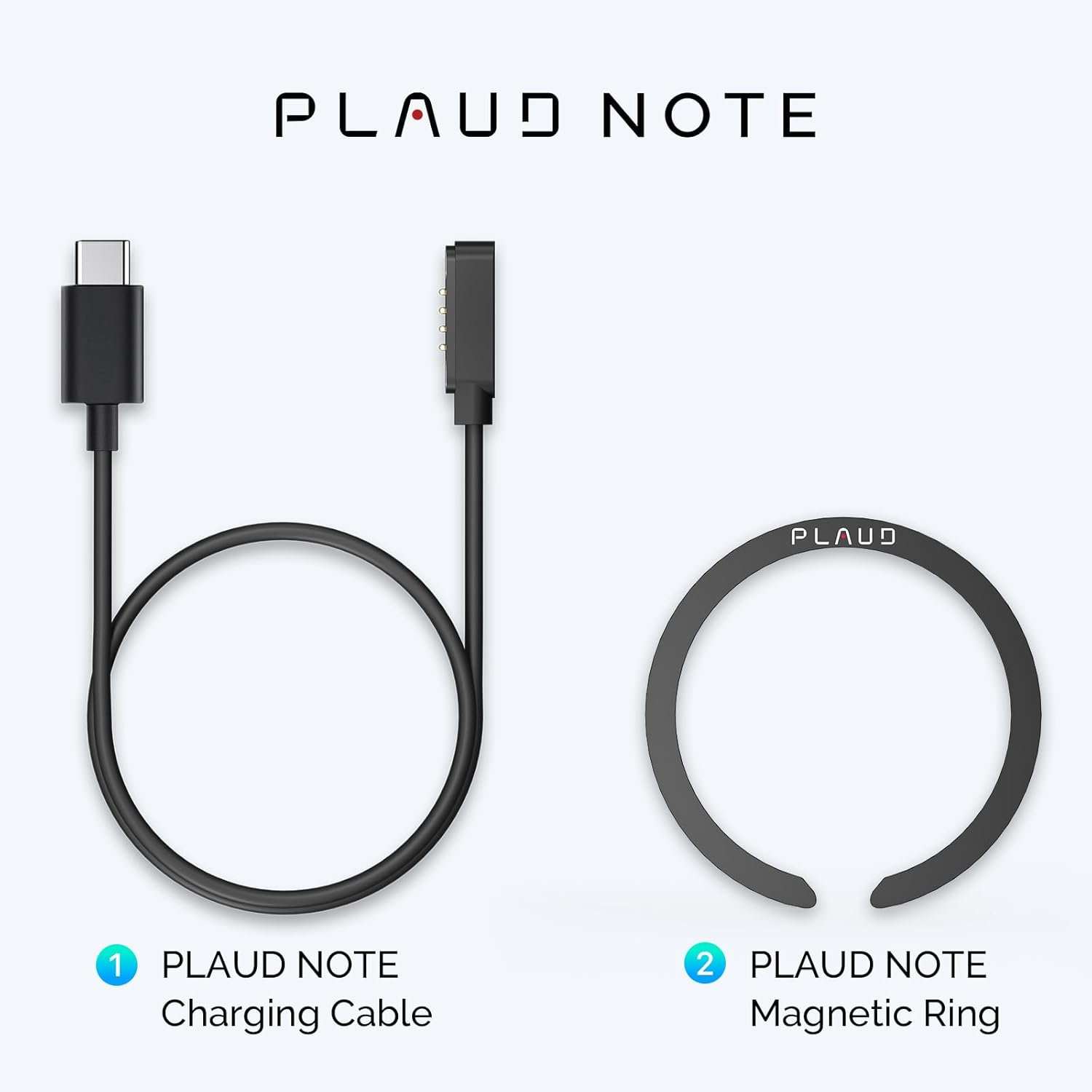 Voice Recorder Accessory Kit Set for PLAUD Note, Includes 2FT Magnetic USB-C Charging Cable and Magnetic Ring, Compatible with PLAUD Note AI Recorder image number 4
