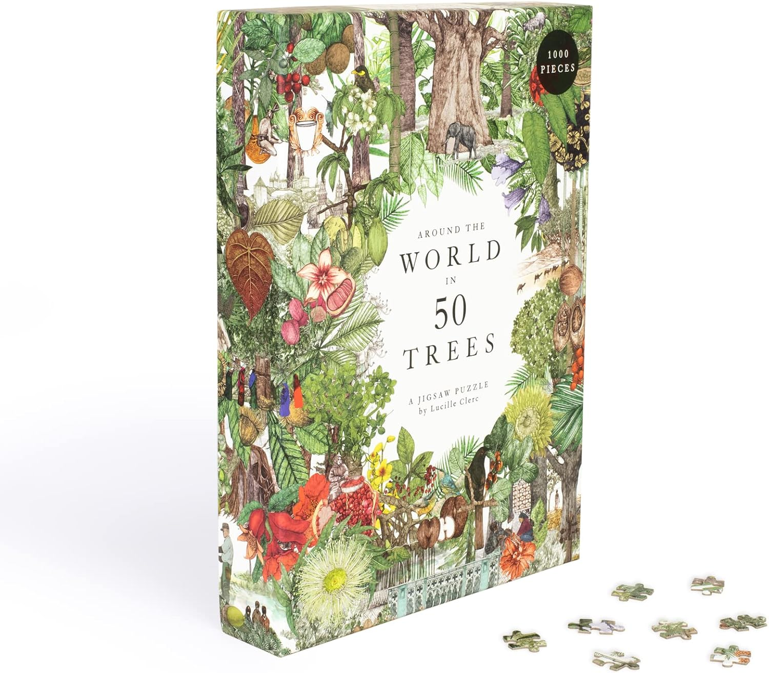 Around the World in 50 Trees Puzzle: 1000 Pieces image number 5