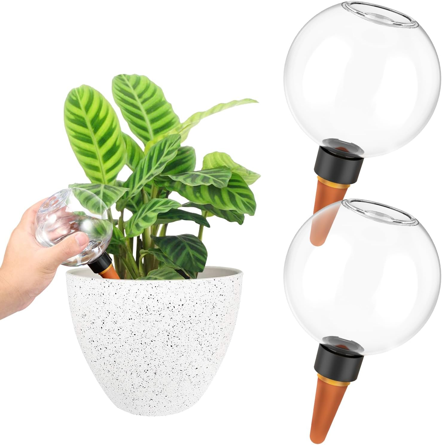 2Pcs Plants Watering Devices,Auto Plants Waterer,Self Watering Spikes,Automatic Watering Globes,500Ml Self Watering Planter Insert,Effortless Self Watering Bulbs for Plants image number 2