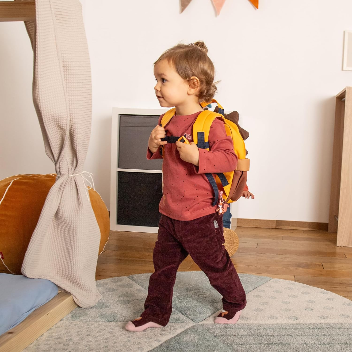 Sigikid Kids Backpack Nursery Backpack: Sturdy, Lightweight, Child-Friendly, for Nursery, Crib, Outings, Leisure, for 2-5 Years, 5.2L - Blue/Bear image number 4