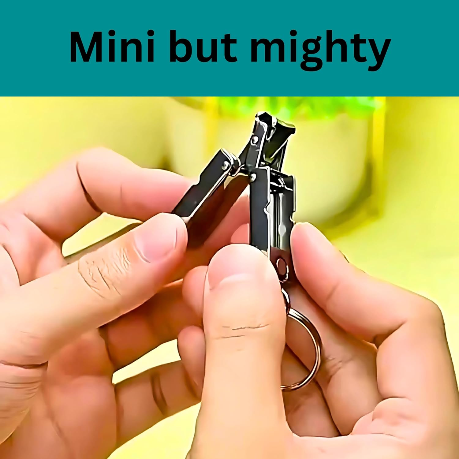 Mini Nail Clippers Keychain, Small Foldable Portable Travel Size Nail Cutter Keyring for Men Women Unisex, Compact Pocket Folding image number 3