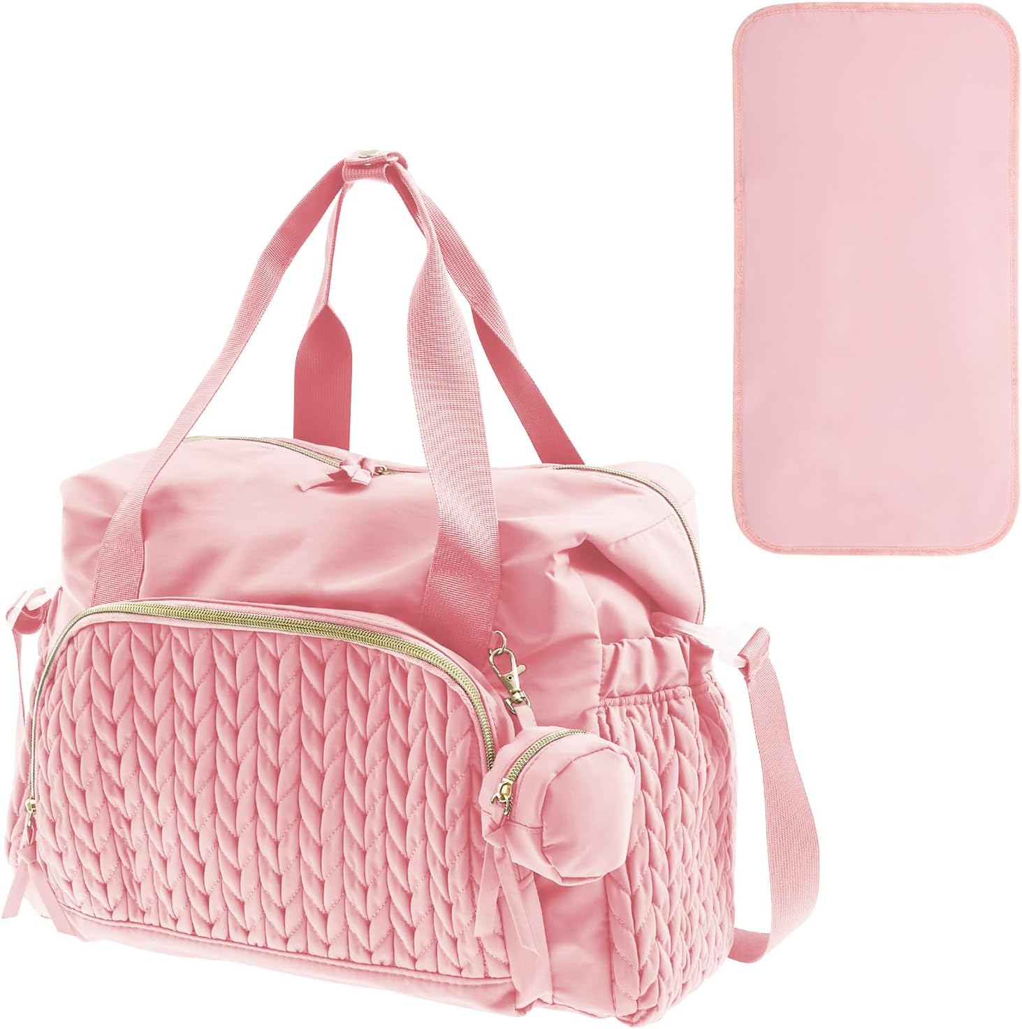 Diaper Bag Tote Sturdy Kids Diapers Bag Versatile Traveling Diaper Bags Portable Baby Bag with Pacifier Case Easy to Clean Mom Hospital Bag