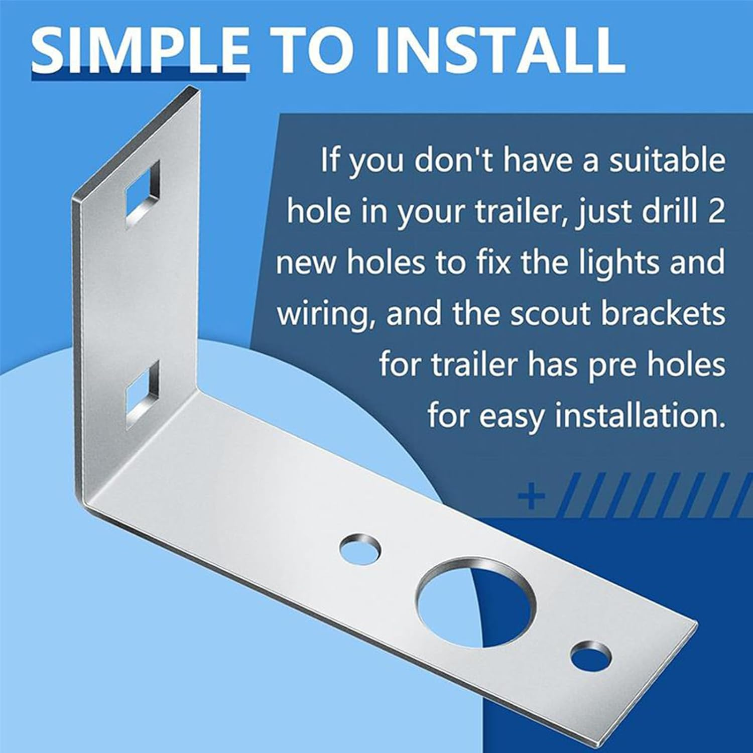 Boat Rear Light Bracket, Tail Light Mounting Bracket, L Shape Metal Lamp Rack for Transport Vehicle Truck Boat Marine Trailer image number 6