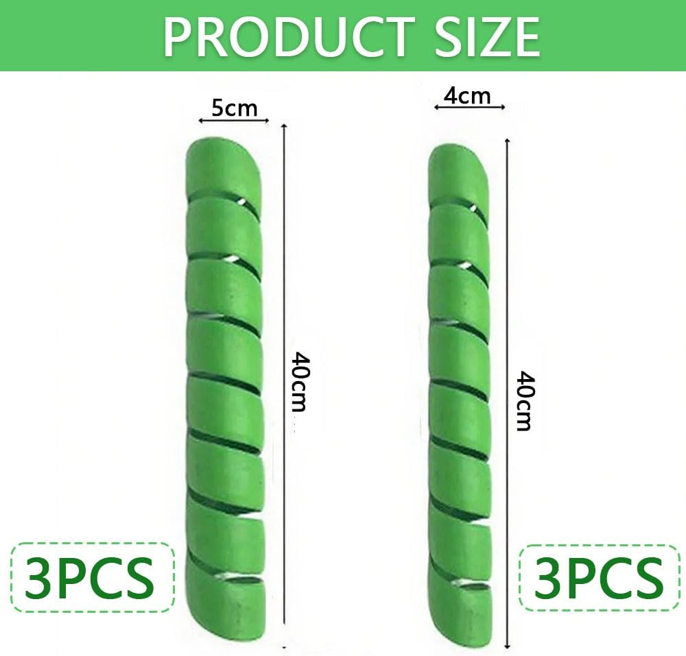 6 Pcs Tree Trunk Protectors &ndash; 2 Sizes Plastic Spiral Tree Guards Wraps, Bark Protector Tubes for Saplings, Shield Trees from Deer, Rabbits, Cats, Rodents, Mowers & Trimmers image number 2