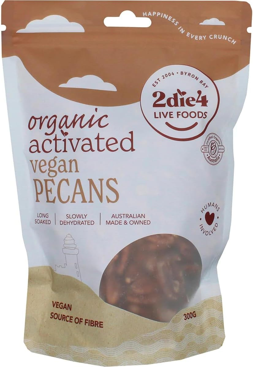 2Die4 Live Foods Activated Organic Pecans 300 G