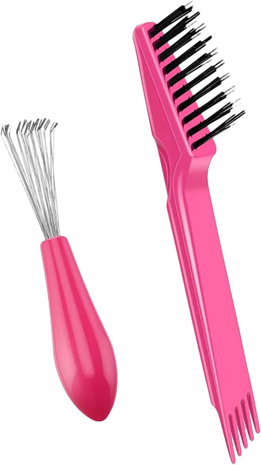 Salon Hairbrush Cleaner | Comb Cleaner Brush | 2 Hairbrush Cleaners for Home Use, Dirt Remover, Cleaning Tool Set image number 2