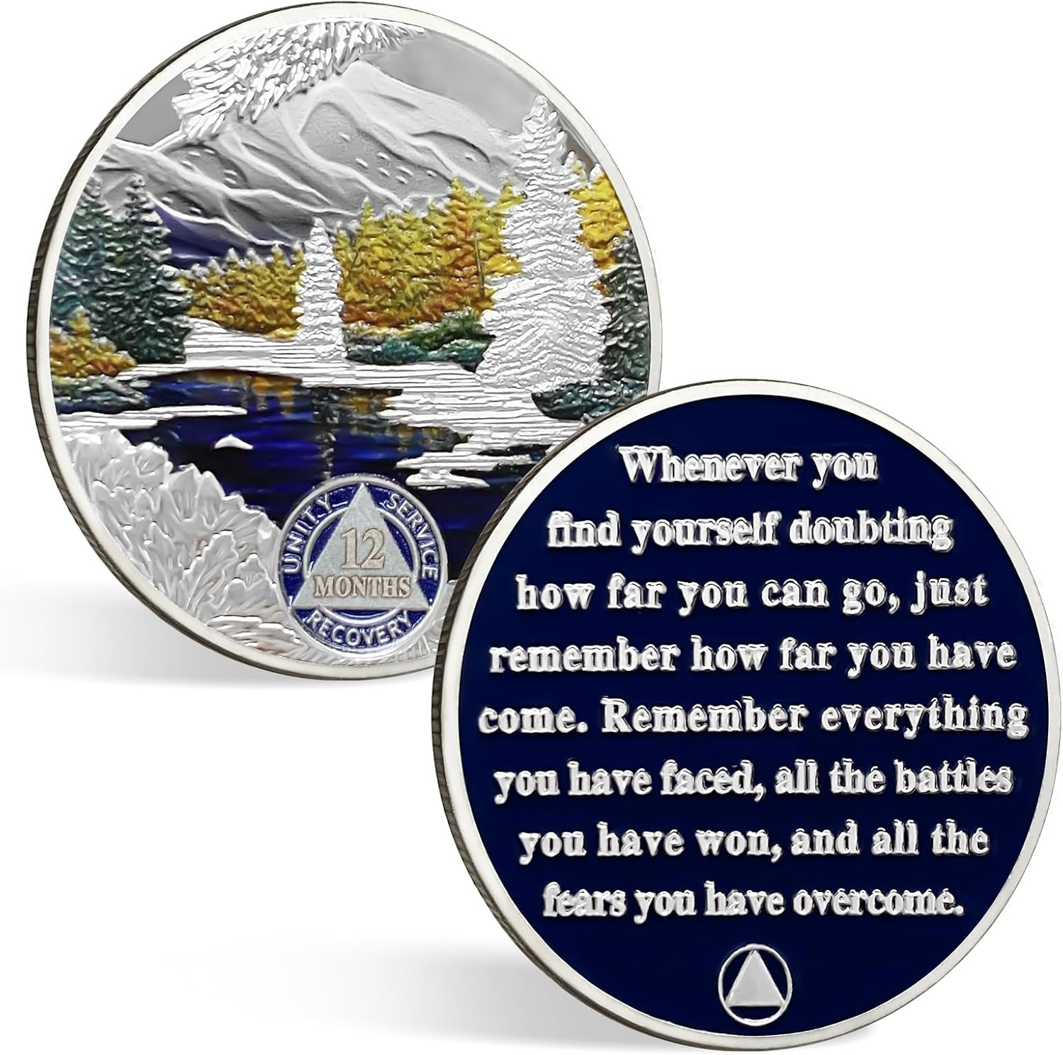 CHURYUML 3 Month Sobriety Coin 90 Day Sobriety Chip Three Month AA Coins Recovery Medallions Sobriety Gifts for Men Women Sober Token Alcoholics Anonymous Gift with Capsule, Display & Card image number 5