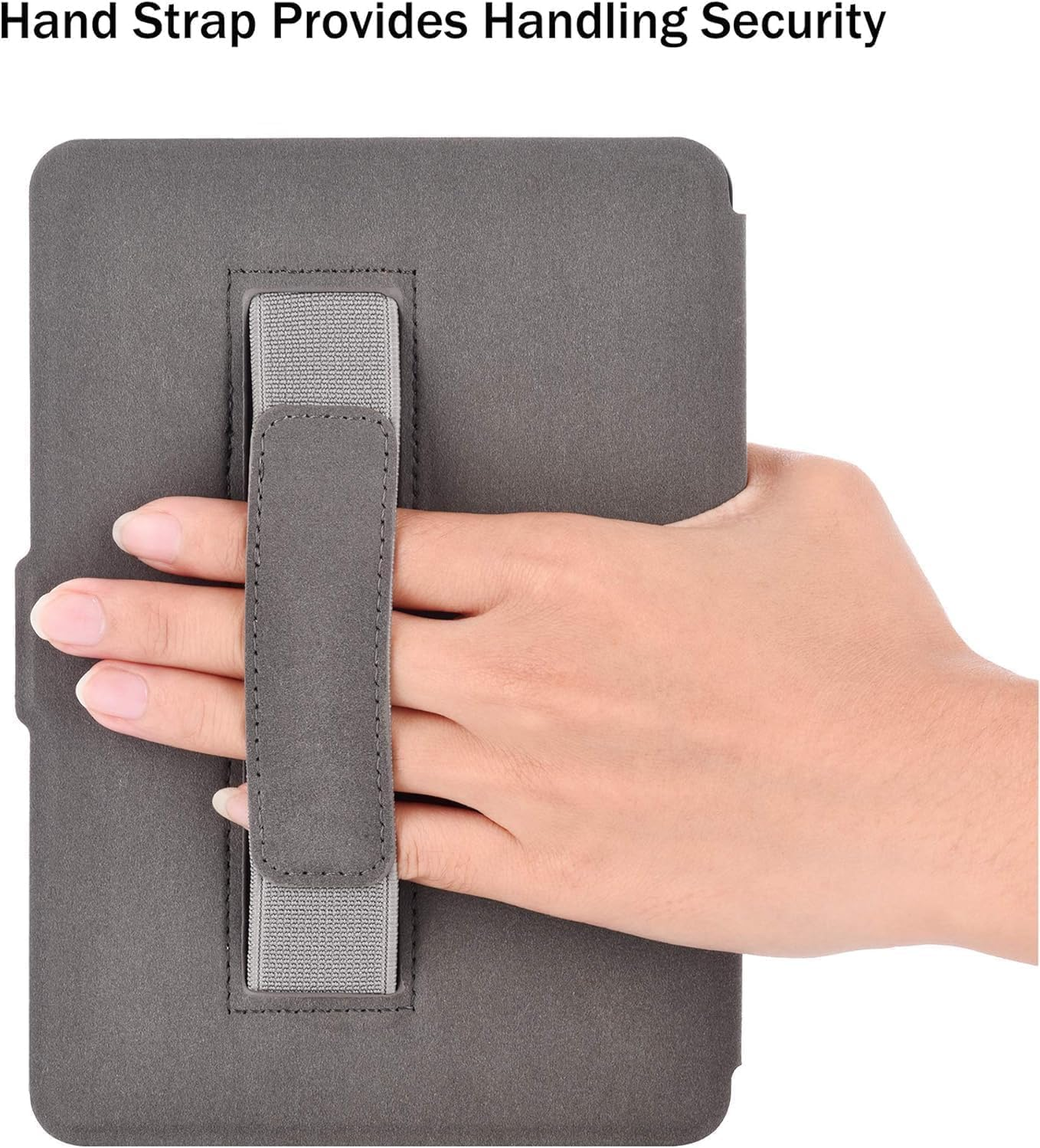 T Tersely Slimshell Case Cover with Hand Strap Belt for 7" All-New Kindle Paperwhite 12Th 2024 or Kindle Colorsoft 2025 1St Signature Edition, Magnetic Shell Cover, Magnetic Shell Cover - Wavy - Flowers image number 6