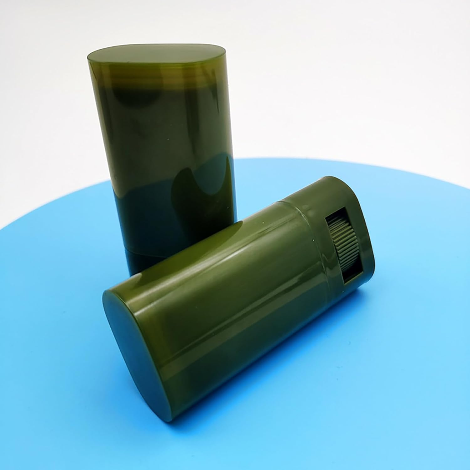 3PCS 15 Gram Deodorant Containers Oval Lip Balm Tubes Lipstick Twist up Refillable Deodorant Tube Stick Lotion Bar Translucent Tawny image number 4