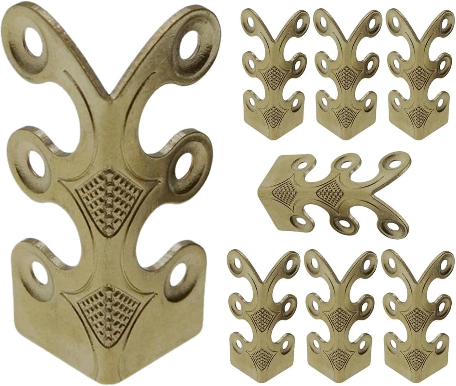 Brass Corner Protectors, Antique Trim Edge Corner Protectors, Edge Safety Guard Protectors, Elegant Brass Skirting Corner Vanities, Skirting Boards, Tables (Bronze, 4PCS)