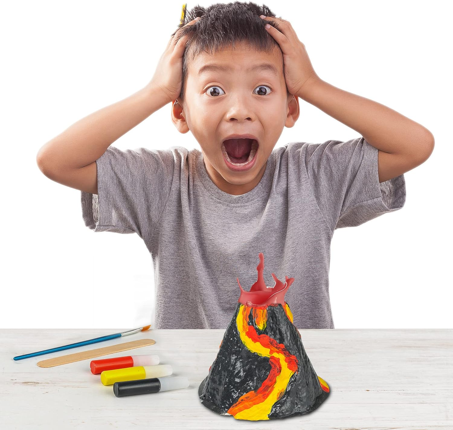 National Geographic Volcano Science Kit - Build and Erupt STEM Educational Toy image number 1