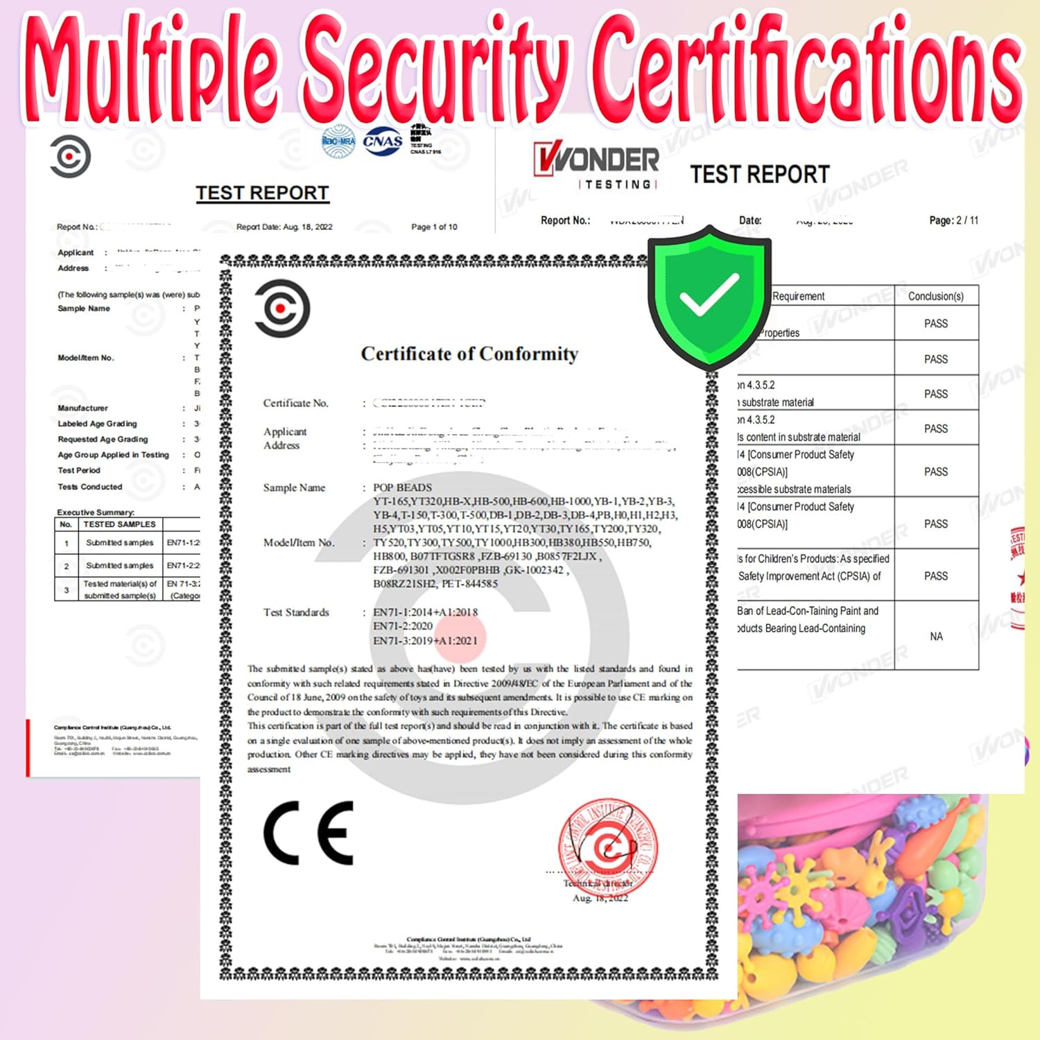 Yowamho 543+ Pop Beads - Beads for Jewelry Making Kit, Crafts for Kids Ages 4 5 6 7 8, Arts and Crafts Supplies, Birthday Christmas Jewellery Gifts. image number 3