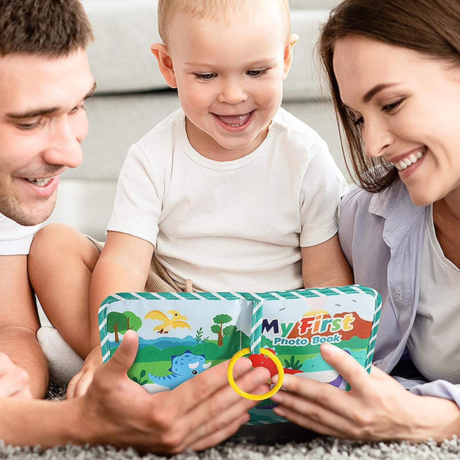 Baby First Photo Book - Keepsake with Mirror | Toddler First Family Album - for Cribs Bedtime Bedroom Holiday Strollers Home Travel Sleep Pregnancy Girls Boys Parents image number 4