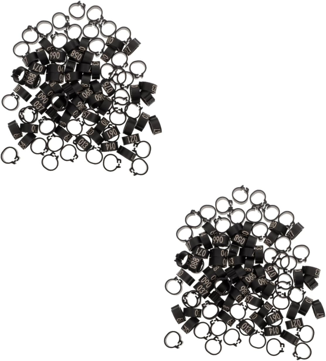 Beavorty 100Pcs Digital Foot Ring Pigeon Foot Ring Numbered Bird Leg Pigeon Identification Bands for Bird Poultry Leg Bands