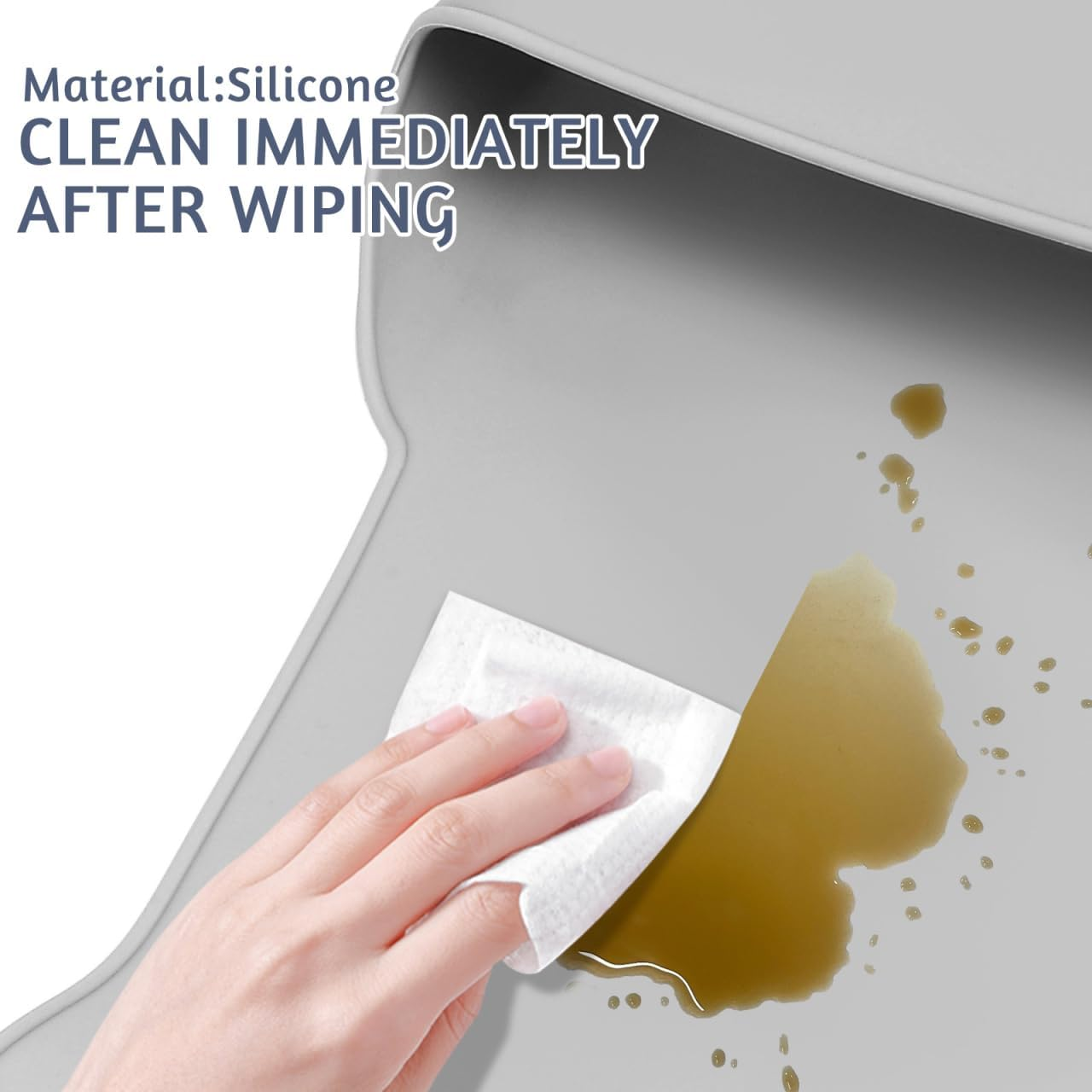 FOMIYES Waterproof Silicone Bib for Adults - Elderly Feeding Bib with Crumb Catcher Easy to Clean Comfortable Size for Seniors image number 3