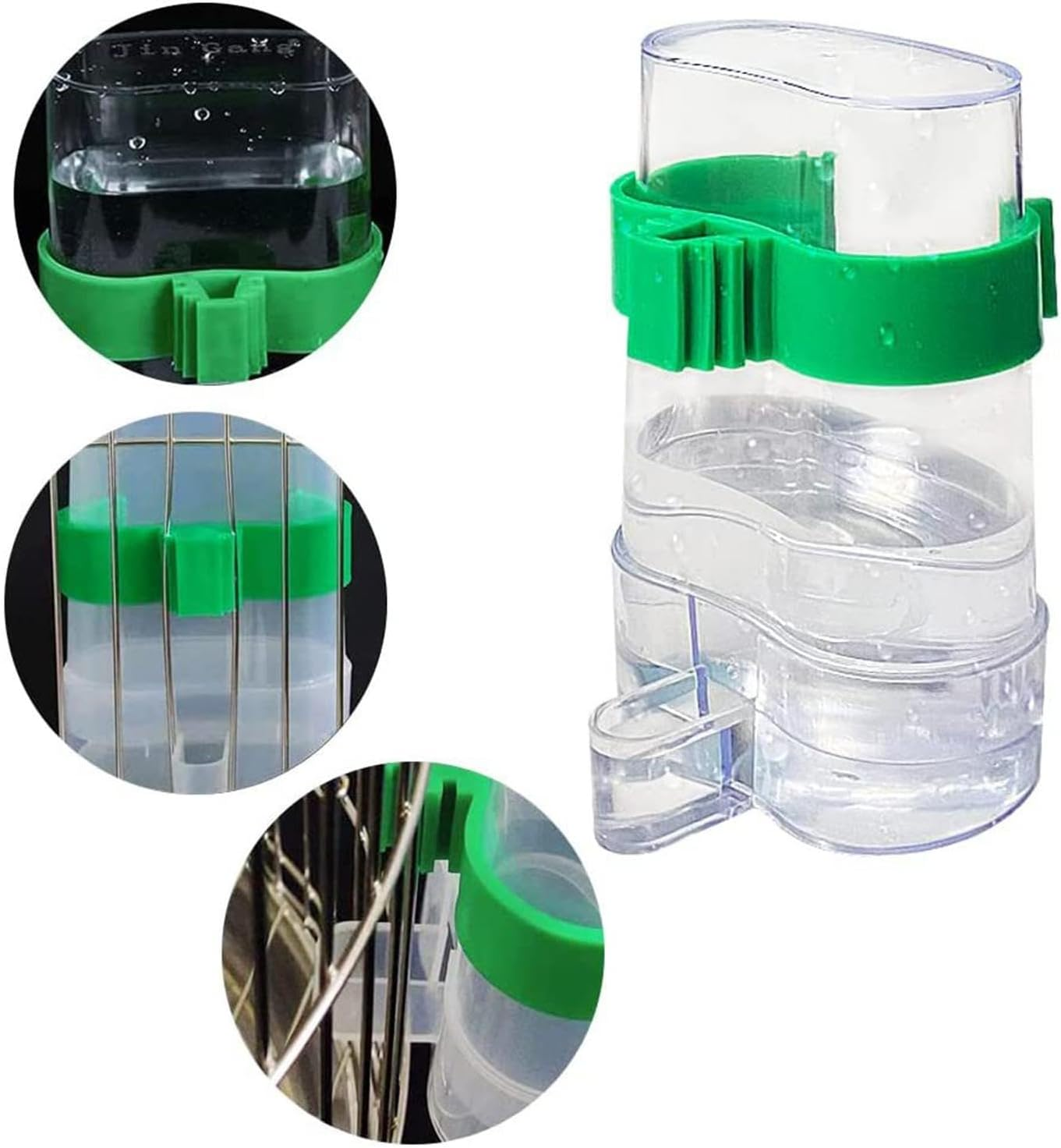 Comoda No Mess Bird Feeder | /Set Bird Water Dispenser Parrot Feeder with Clip | Water Dispenser Set, Automatic Bird Feeder, and Sturdy Pet Bird Feeder for Cage, Cockatiel, Budgie image number 5