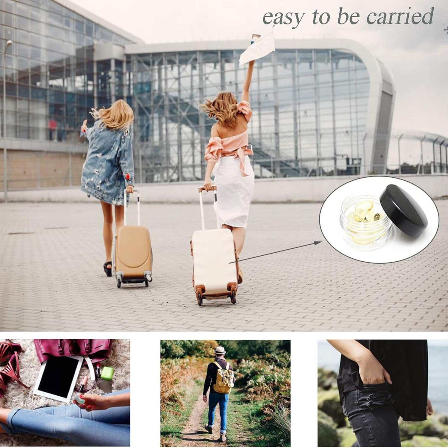 10 Gram Sample Containers with Lids, 30 Count Tiny Sample Jars, Empty Lip Balm Containers, Mini Cosmetic Containers with Lids, Makeup Travel Containers image number 5