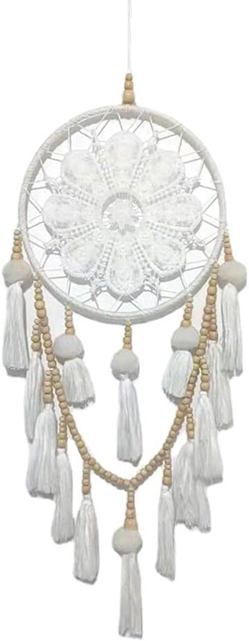 AIMALL 65Cm Handmade Macrame Dream Catcher, Natural Bohemian Hairball Wall Hanging Decor for Home, Bedroom, Living Room, Art Decoration image number 3