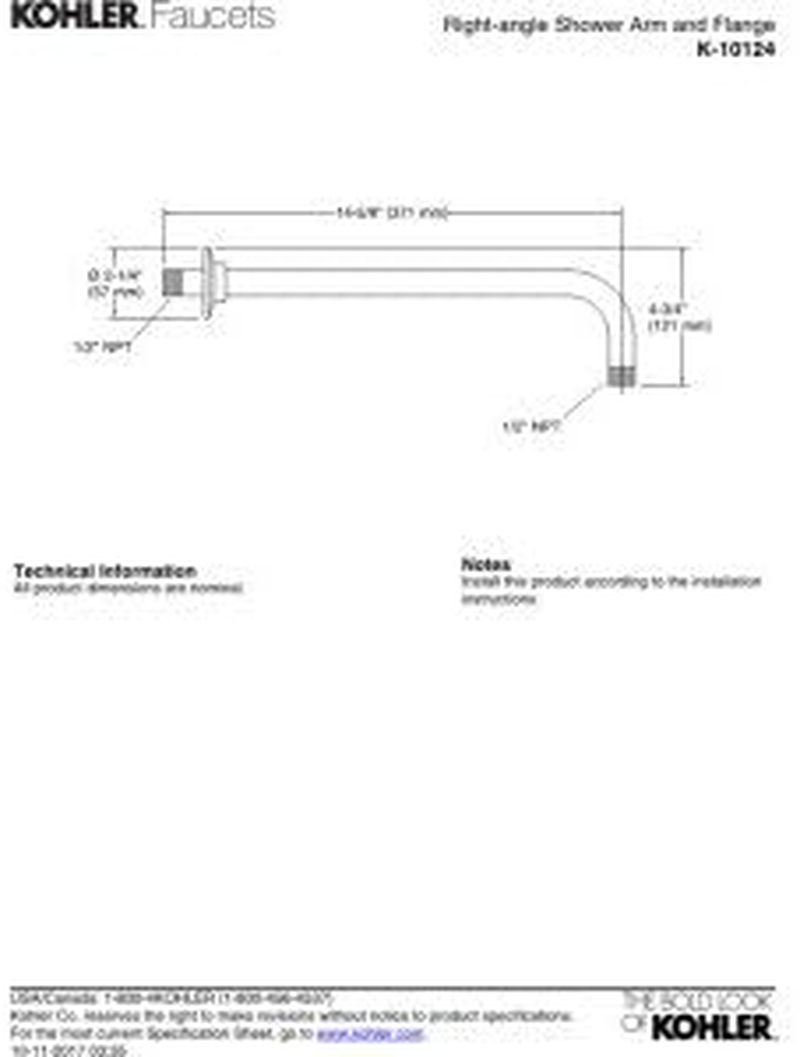 KOHLER 10124-CP K-10124-CP, Polished Chrome