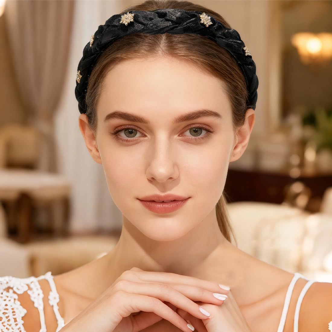 Velvet Headband Black Dirndl Headband Women'S Dirndl Jewellery Costume Jewellery Beer Festival Costume Dirndl Outfit Accessories Oktoberfest Accessories Headband Oktoberfest Women image number 1