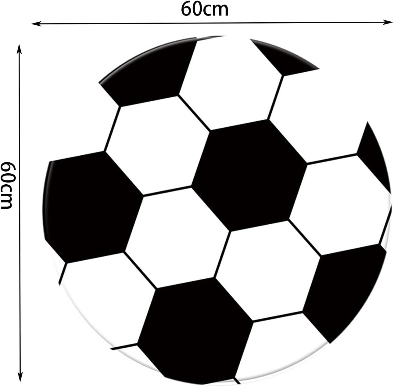 Doormat Football Printed Carpets for Living Room Portable Rug Modern Cartoon Cute Rugs Bedroom Decor (60 X 60Cm) image number 1