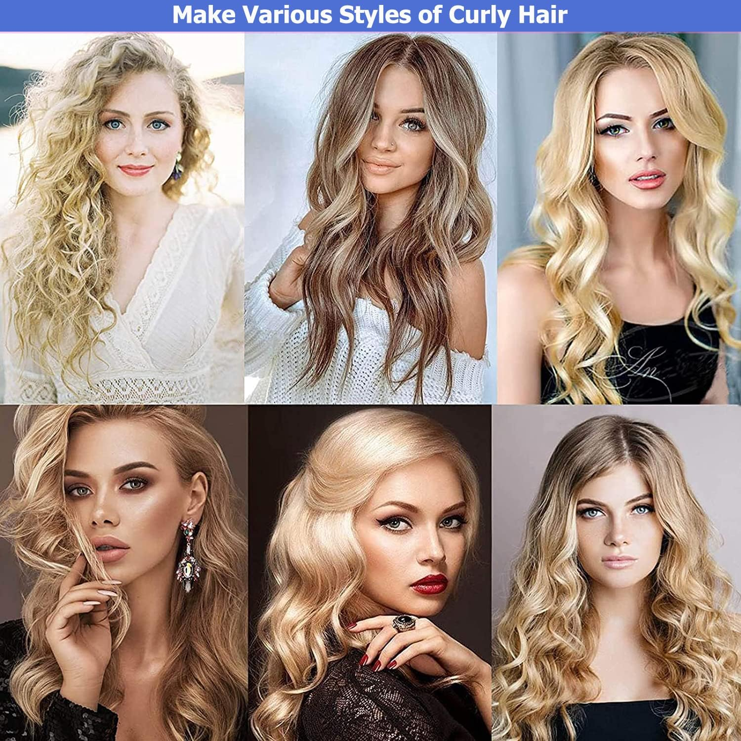 Hair Rollers Set 24 Pieces 48 Mm Navy Blue - Navy Blue image number 3