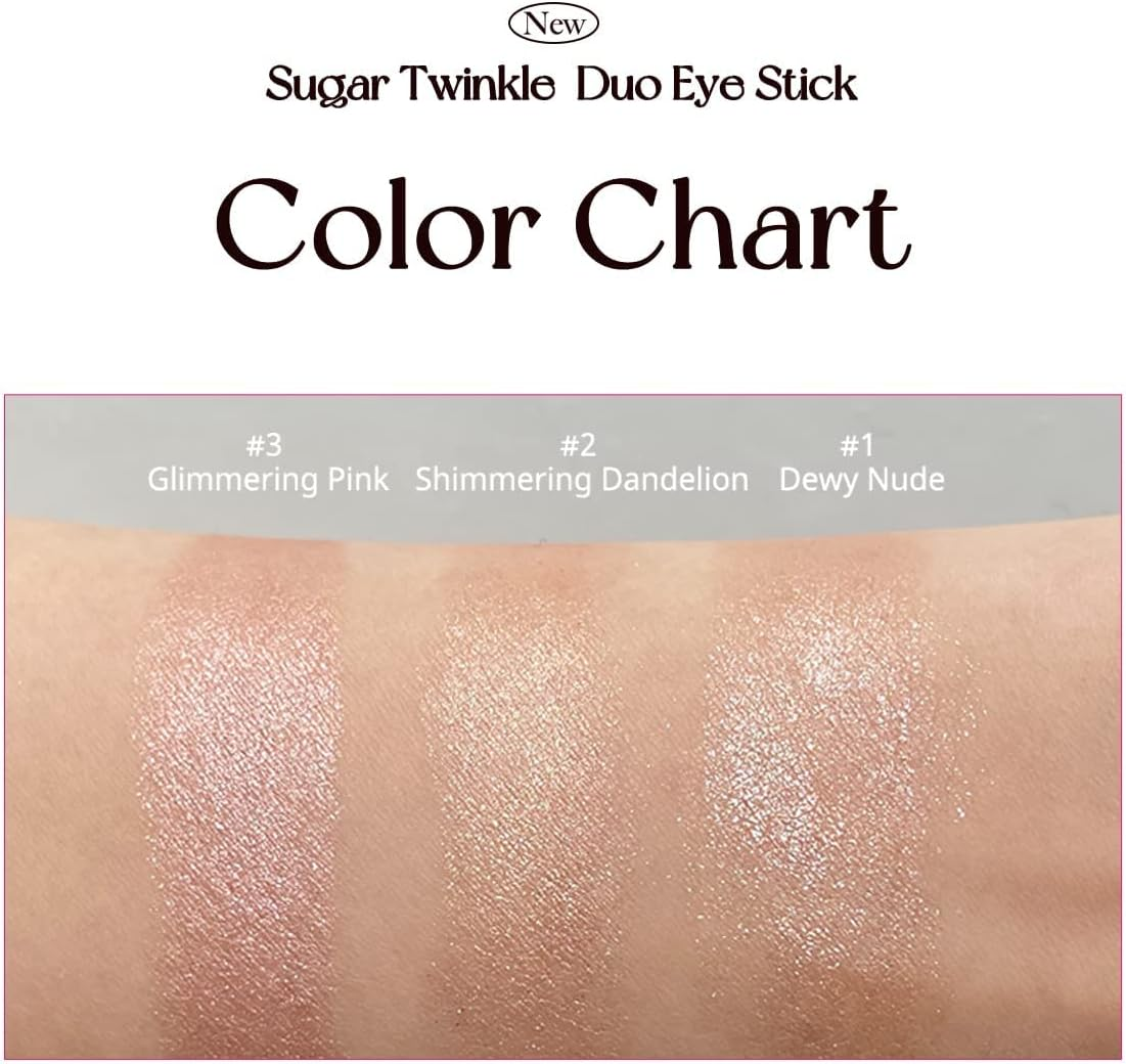 Peripera Sugar Twinkle Duo Eye Stick 03 Glimmering Pink image number 3