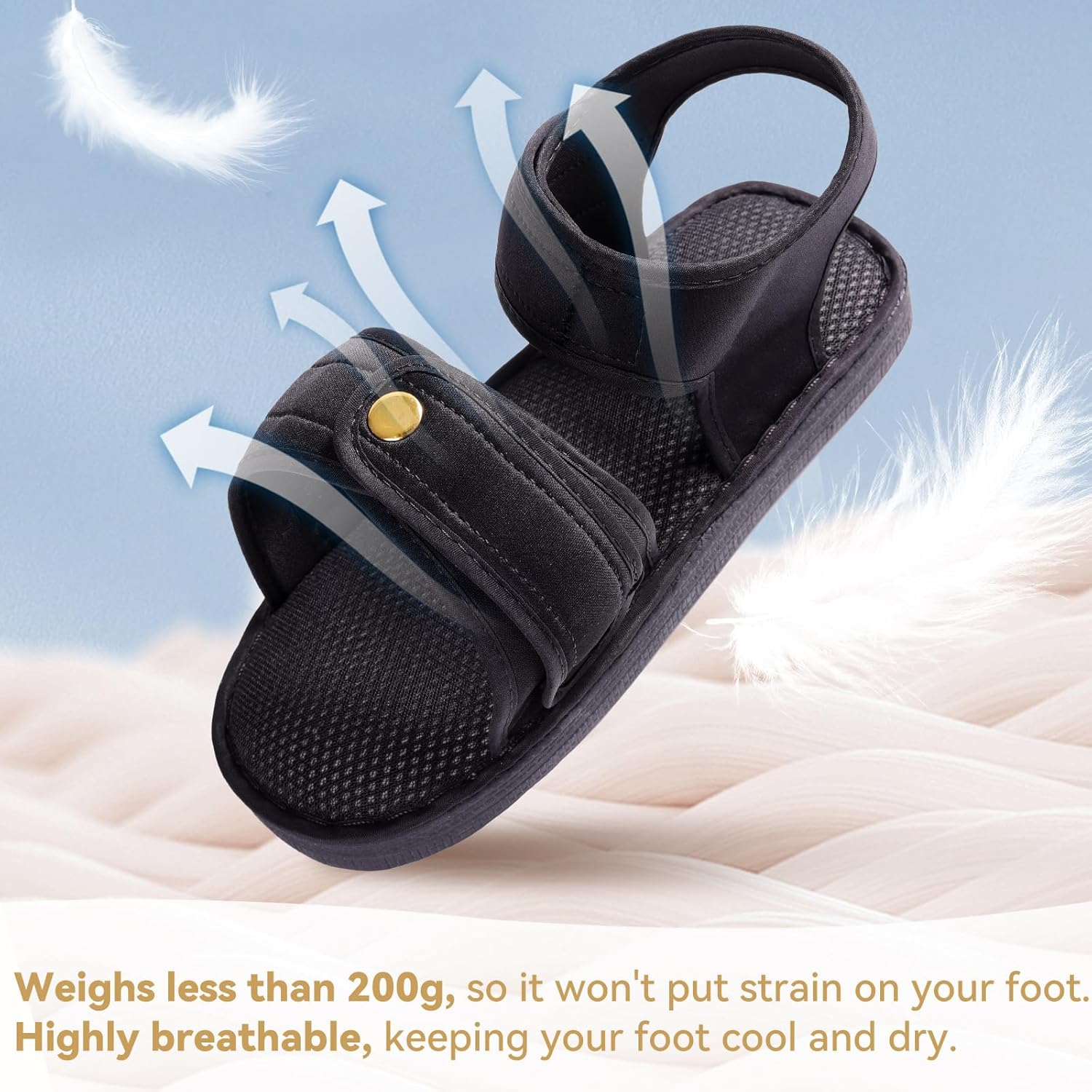 ENLUNTRA Post Op Recovery Shoe, Lightweight Medical Walking Shoe with Adjustable Strap for Post Surgery or Operation Support, Broken Foot, Stress Fractures, Sprains, Injured Toes, Bunions for Left or Right Foot for Men or Women, 1 Pcs, S image number 6