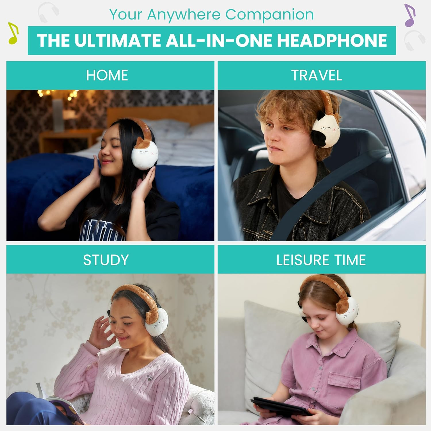 Squishmallows Plush Bluetooth Headphones - Cam image number 5