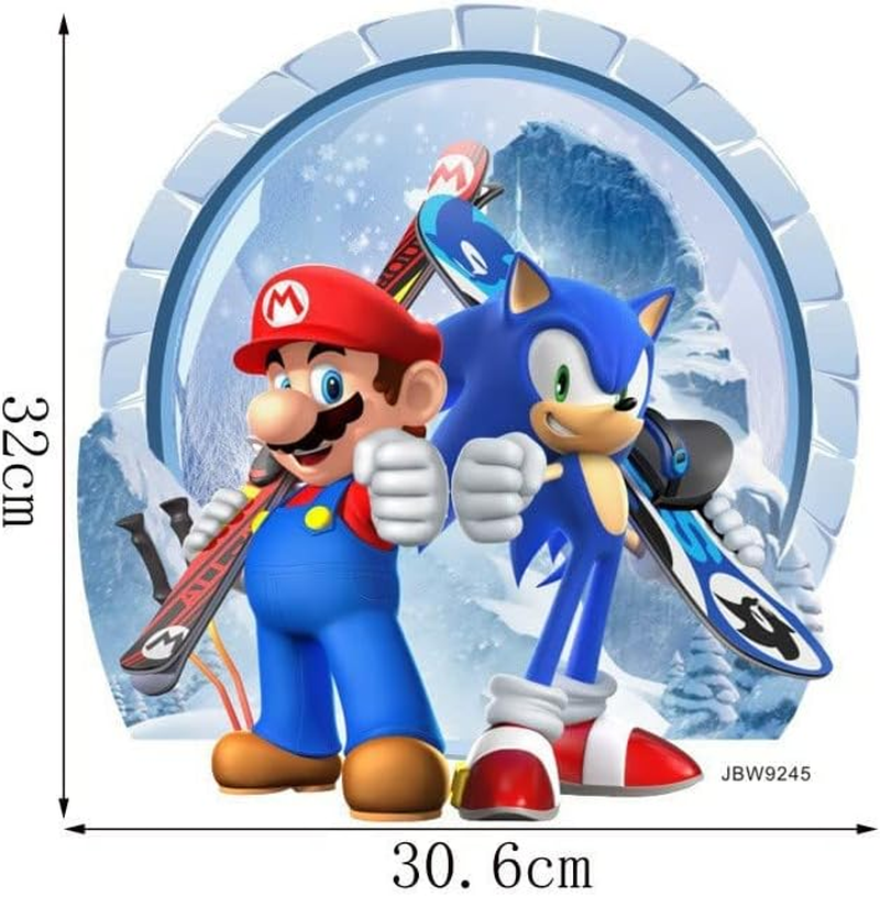 Boy Girl Wall Decor Kids Room Living Room Kitchen Creative Wall Stickers Removable Wall Art Mario Sonic the Hedgehog image number 2