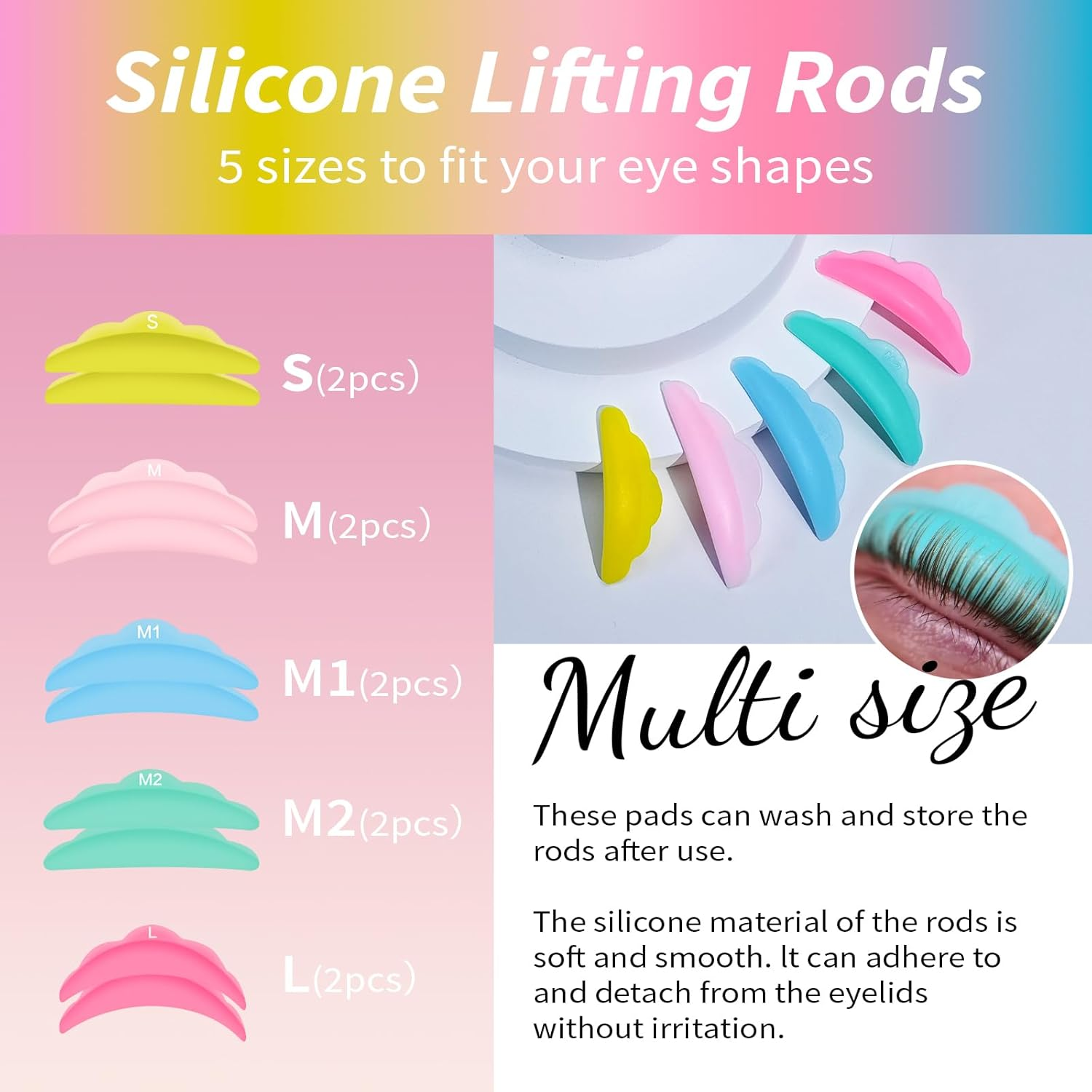 Lomansa Lash Lift Kit Eyelash Lift Kit for Lash Perm Natural Curling Lifting, with Detailed Instruction Complete Set for Women, Beginners, Salon Use image number 4