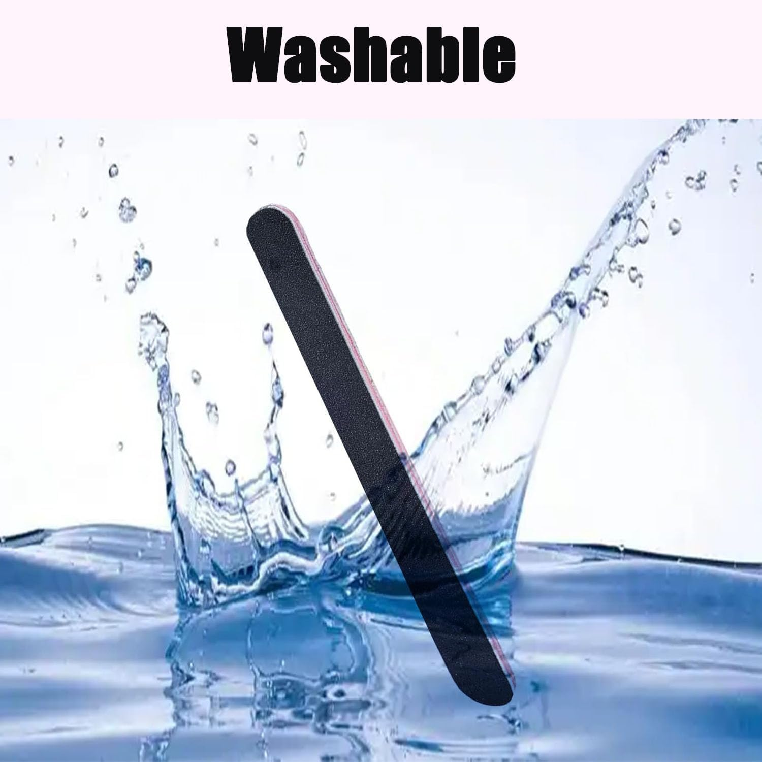 25 Pcs Professionelle Double Sided 100/180 Grit Nail Files,Black Emery Board,Polishing Board for Grinding Edge Burrs and Adjusting Shapes after Trimming,Salon & Home Use,Manicure & Pedicure Tools image number 2