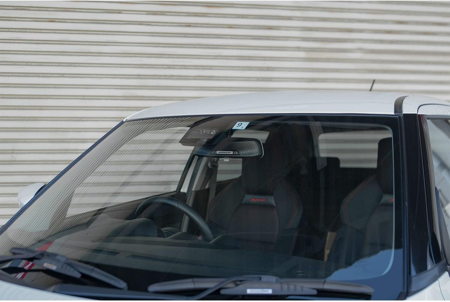 MONSTER SPORT 861000-7600M Rearview Mirror Cowl Suzuki Anti-Glare Function Rearview Mirror Car General Purpose Swift Sport [Zc33S]/Jimny Sierra [Jb74W]/Solio [MA37S] Other Carbon Pattern Rearview image number 3